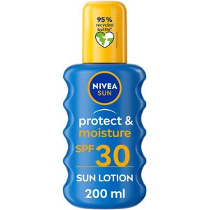 NIVEA Sun Protect & Moisture Sun Spray SPF 30 (200 ml) Moisturising Suncream Spr NIVEA Sun Protect & Moisture Sun Spray SPF 30 (200 ml) Moisturising Suncream Spr