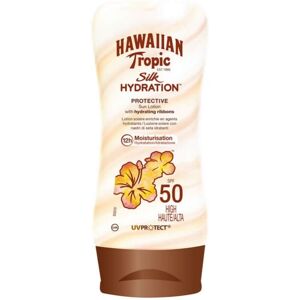 Hawaiian Tropic Silk Hydration Protective Sun Lotion SPF50 Very High 180ml Hawaiian Tropic Silk Hydration Protective Sun Lotion SPF50 Very High 180ml