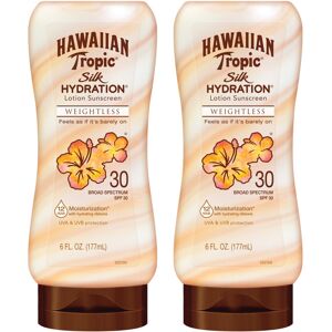 Hawaiian Tropic Weightless Hydration Lotion Sunscreen SPF 30 6oz Twin Pack Oi Hawaiian Tropic Weightless Hydration Lotion Sunscreen SPF 30 6oz Twin Pack Oi
