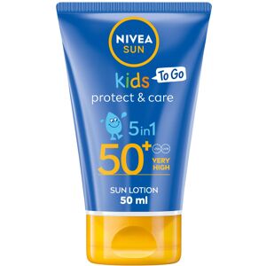 NIVEA Sun Kids Protect & Care To Go SPF 50+ Lotion (50ml), Moisturising Kids Sun Cream NIVEA Sun Kids Protect & Care To Go SPF 50+ Lotion (50ml), Moisturising Kids Sun Cream