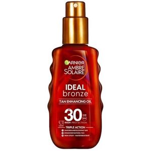 3 x Garnier Ambre Solaire Ideal Bronze SPF30 Tan Enhancing Protection Oil 150ml 3 x Garnier Ambre Solaire Ideal Bronze SPF30 Tan Enhancing Protection Oil 150ml