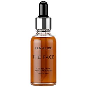 Tan-Luxe THE FACE Self Tan Drops, Medium/Dark (30 ml) Add Tanning Drops to Skin Tan-Luxe THE FACE Self Tan Drops, Medium/Dark (30 ml) Add Tanning Drops to Skin
