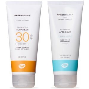 Green People Scent Free Sun Cream SPF30 + After Sun Bundle 2x200ml Natural, Or Green People Scent Free Sun Cream SPF30 + After Sun Bundle 2x200ml Natural, Or