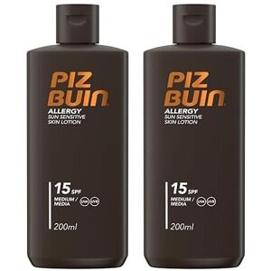 Piz Buin Allergy Lotion SPF 15 Medium, 200ml (Pack of 2) Piz Buin Allergy Lotion SPF 15 Medium, 200ml (Pack of 2)