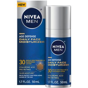 NIVEA MEN Age Defense Daily Face Moisturizer with Broad Spectrum SPF 30 Sunscree NIVEA MEN Age Defense Daily Face Moisturizer with Broad Spectrum SPF 30 Sunscree