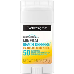 Neutrogena Purescreen+ Mineral Beach Defense On-The-Go Body Sunscreen Stick with Neutrogena Purescreen+ Mineral Beach Defense On-The-Go Body Sunscreen Stick with