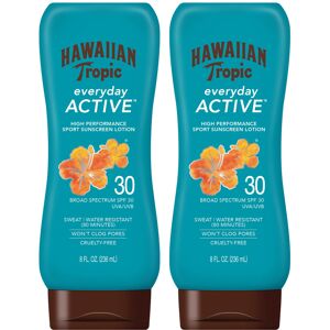 Hawaiian Tropic Everyday Active Lotion Sunscreen SPF 30 8oz Twin Pack Hawaiia Hawaiian Tropic Everyday Active Lotion Sunscreen SPF 30 8oz Twin Pack Hawaiia