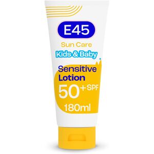 E45 Kids & Baby Sun Lotion for Sensitive Skin SPF 50+. Face & Body Gentle Sun Cr E45 Kids & Baby Sun Lotion for Sensitive Skin SPF 50+. Face & Body Gentle Sun Cr