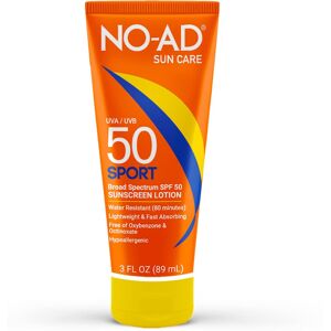 NO-AD SPF 50 SPORT Sunscreen Lotion Hypoallergenic Broad Spectrum UVA/UVB Pr NO-AD SPF 50 SPORT Sunscreen Lotion Hypoallergenic Broad Spectrum UVA/UVB Pr
