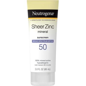 Neutrogena Sheer Zinc Dry-Touch Sunscreen SPF 50 - Sunscreen Neutrogena Sheer Zinc Dry-Touch Sunscreen SPF 50 - Sunscreen