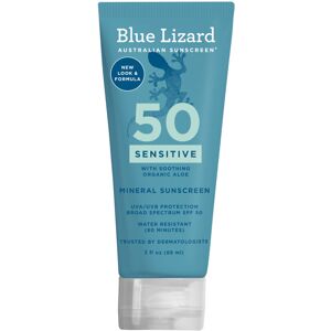 Blue Lizard SENSITIVE Mineral Sunscreen with Zinc Oxide, SPF 50+, Water Resistan Blue Lizard SENSITIVE Mineral Sunscreen with Zinc Oxide, SPF 50+, Water Resistan