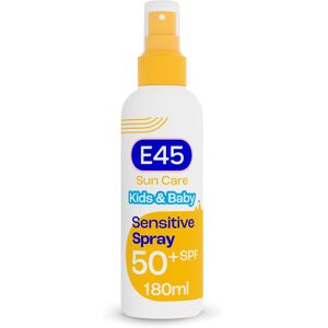 E45 Kids and Baby Sunscreen SPF50+ Spray for Face With Avocado Oil - UVA and UVB E45 Kids and Baby Sunscreen SPF50+ Spray for Face With Avocado Oil - UVA and UVB