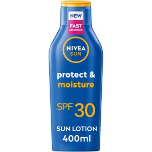 NIVEA SUN Protect & Moisture Sun Cream Lotion SPF 30 (400 ml), Sun Lotion with V NIVEA SUN Protect & Moisture Sun Cream Lotion SPF 30 (400 ml), Sun Lotion with V