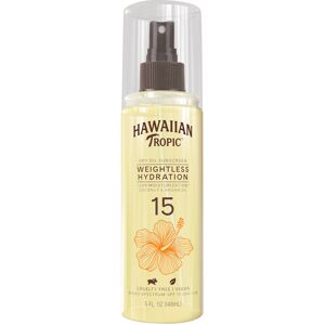 Hawaiian Tropic Weightless Hydration Dry Oil Sunscreen Mist SPF 15, 5oz Sunscr Hawaiian Tropic Weightless Hydration Dry Oil Sunscreen Mist SPF 15, 5oz Sunscr