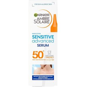 3 x Garnier Ambre Solaire Sensitive Advanced SPF50+ Face & Body Serum 125ml 3 x Garnier Ambre Solaire Sensitive Advanced SPF50+ Face & Body Serum 125ml