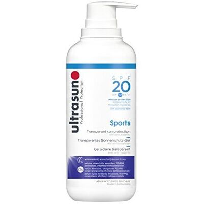 Ultrasun Transparent Sun Protections Sports Gel SPF20 (400ml) Ultrasun Transparent Sun Protections Sports Gel SPF20 (400ml)