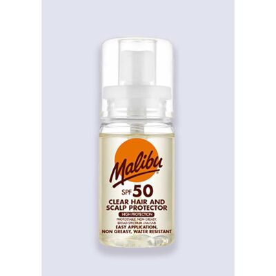 Malibu Brand SPF50 Clear Hair & Scalp Protector 50ml - Sun Protection Malibu Brand SPF50 Clear Hair & Scalp Protector 50ml - Sun Protection