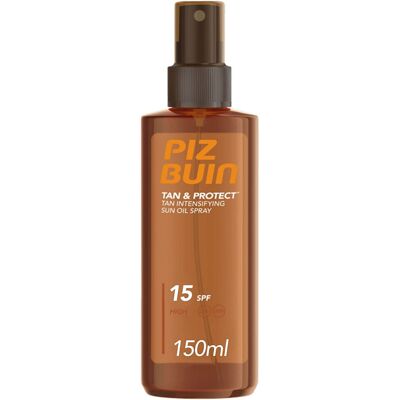 Piz Buin Tan & Protect Tan Accelerating Oil Spray SPF15, 150ml Piz Buin Tan & Protect Tan Accelerating Oil Spray SPF15, 150ml