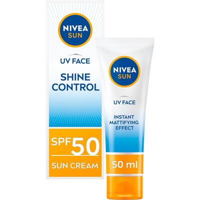NIVEA Sun UV Face Shine Control SPF 50 Cream (50ml) Sun Cream Protects Against U NIVEA Sun UV Face Shine Control SPF 50 Cream (50ml) Sun Cream Protects Against U