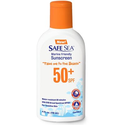 Safe Sea SPF50+ Sting Blocking Sunscreen 120ml Bottle For Sensitive Skin Anti Jelly Safe Sea SPF50+ Sting Blocking Sunscreen 120ml Bottle For Sensitive Skin Anti Jelly