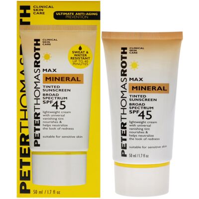 Max Mineral Tinted Sunscreen SPF 45 by Peter Thomas Roth for Unisex - Max Mineral Tinted Sunscreen SPF 45 by Peter Thomas Roth for Unisex -