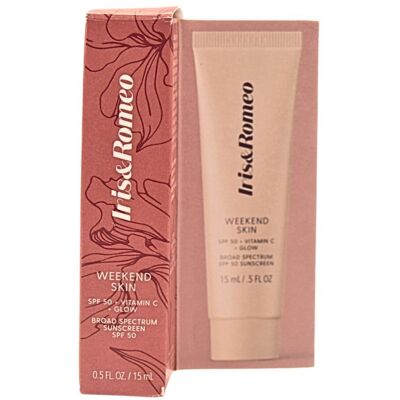 Romeo Gigli IRISROMEO Mini Weekend Skin SPF 50 Instant Glow Tinted Mineral Sunscreen with Vi Romeo Gigli IRISROMEO Mini Weekend Skin SPF 50 Instant Glow Tinted Mineral Sunscreen with Vi