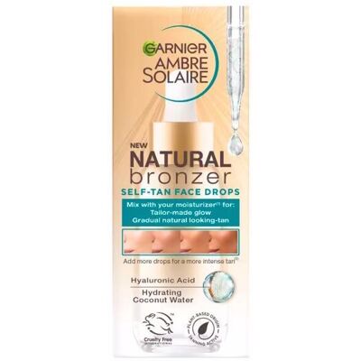 3 x Garnier Ambre Solaire Natural Bronzer Self-Tan Face Drops 30ml 3 x Garnier Ambre Solaire Natural Bronzer Self-Tan Face Drops 30ml