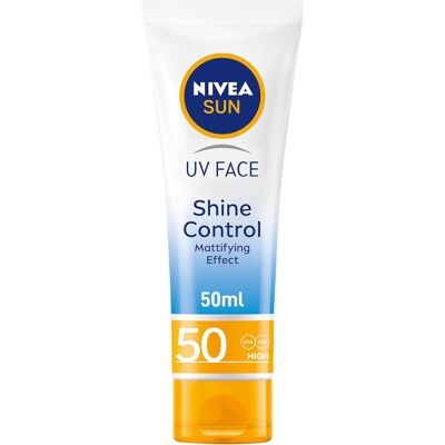Nivea Sun UV Face Shine Control Mattifying Effect SPF 50 Cream 50ml UVA/UVB Pr Nivea Sun UV Face Shine Control Mattifying Effect SPF 50 Cream 50ml UVA/UVB Pr