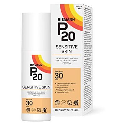 RIEMANN P20 SPF30 Sensitive Sun Cream 100ml, 10 Hour UVA Protection RIEMANN P20 SPF30 Sensitive Sun Cream 100ml, 10 Hour UVA Protection