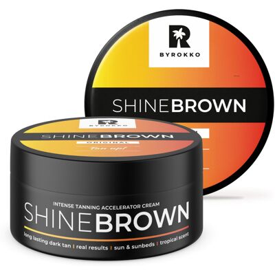 BYROKKO Shine Brown Tanning Accelerator 210 ml, Fast Bronzing Sun Cream Effectiv BYROKKO Shine Brown Tanning Accelerator 210 ml, Fast Bronzing Sun Cream Effectiv