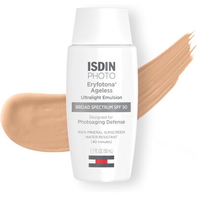 ISDIN Eryfotona Ageless Tinted Mineral Sunscreen for Face SPF 50 Zinc Oxide For ISDIN Eryfotona Ageless Tinted Mineral Sunscreen for Face SPF 50 Zinc Oxide For