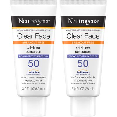 Neutrogena Clear Face Sunscreen Lotion for Acne-Prone Skin Broad Spectrum SPF 5 Neutrogena Clear Face Sunscreen Lotion for Acne-Prone Skin Broad Spectrum SPF 5