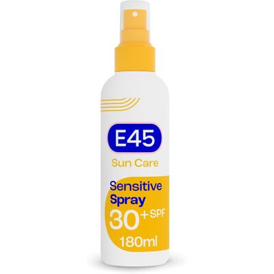 E45 Sunscreen Spray for Sensitive Skin SPF 30 - Hydrating Sun Protection with hi E45 Sunscreen Spray for Sensitive Skin SPF 30 - Hydrating Sun Protection with hi