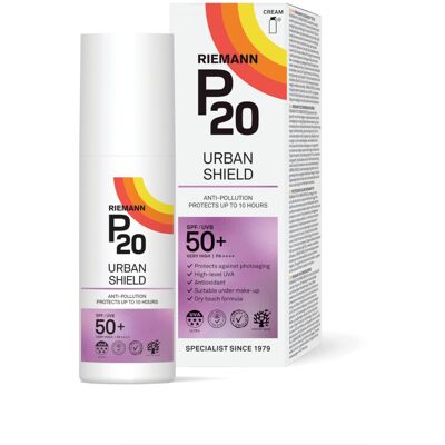 RIEMANN P20 Urban Shield SPF50+ FACE 50g UV Protection Cream, Anti-Pollution, Up RIEMANN P20 Urban Shield SPF50+ FACE 50g UV Protection Cream, Anti-Pollution, Up