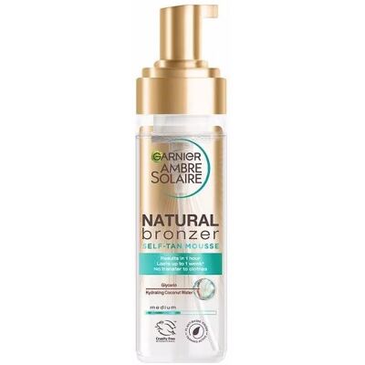 3 x Garnier Ambre Solaire Natural Bronzer Self-Tan Mousse Medium 200ml 3 x Garnier Ambre Solaire Natural Bronzer Self-Tan Mousse Medium 200ml