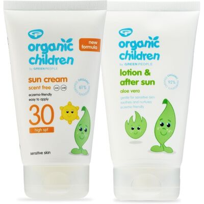 Green People Organic Children Sun Cream SPF30 + After Sun - Natural, Organic Sun Green People Organic Children Sun Cream SPF30 + After Sun - Natural, Organic Sun