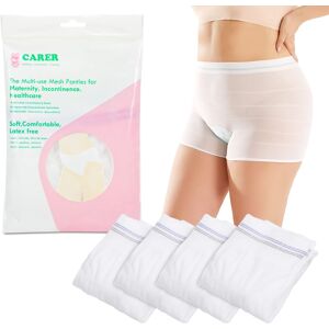 CARER SPARK Carer Incontinence Net Knickers, 4 Pcs Women's Net Knickers High Density Mesh Di CARER SPARK Carer Incontinence Net Knickers, 4 Pcs Women's Net Knickers High Density Mesh Di