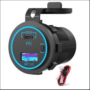 Jojomino 65W PD 12V USB Outlet for Laptop USB C Car Charger Socket Multi Port Outlet Wate Jojomino 65W PD 12V USB Outlet for Laptop USB C Car Charger Socket Multi Port Outlet Wate