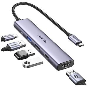 UGREEN Revodok USB C Hub, 5-in-1 USB C Multiport Adapter with 100W PD, 4K HDMI, 3 USB-A UGREEN Revodok USB C Hub, 5-in-1 USB C Multiport Adapter with 100W PD, 4K HDMI, 3 USB-A