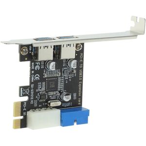 Kricely (As show, One size) PCI-E USB Adapter 2 Ports Expansion Card Computer PCI-E Doub Kricely (As show, One size) PCI-E USB Adapter 2 Ports Expansion Card Computer PCI-E Doub