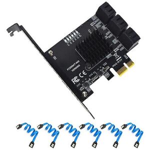 Unbranded (Blue, One size) Riser Card PCIe 4X 1X SATA Card 6 Port 6Gb SATA3.0 PCIE Card PC Unbranded (Blue, One size) Riser Card PCIe 4X 1X SATA Card 6 Port 6Gb SATA3.0 PCIE Card PC