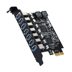 Bez marki USB 3.2 Pci Express Adapter Pci E to 7 Ports USB3 Gen1 Expansion Card Bez marki USB 3.2 Pci Express Adapter Pci E to 7 Ports USB3 Gen1 Expansion Card