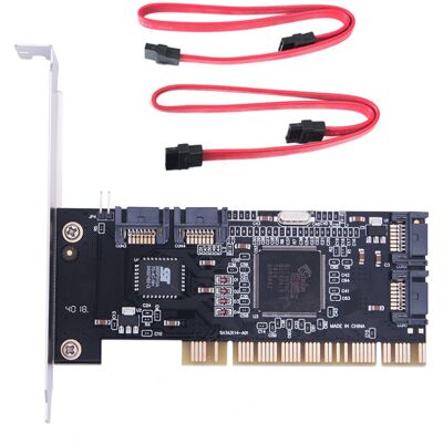 SEM 4 Ports PCI SATA Controller Card with Two Sata Cables,for Desktop PC SEM 4 Ports PCI SATA Controller Card with Two Sata Cables,for Desktop PC