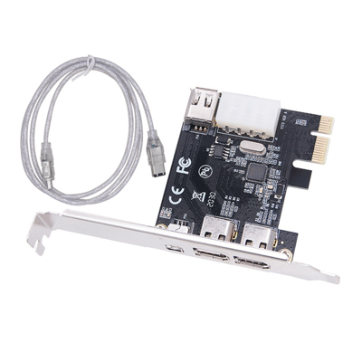 Saudism PCI-E 1X 1394 4 Port DV HD Video Capture Card Firewire 800/400/200/100Mbps Suppo Saudism PCI-E 1X 1394 4 Port DV HD Video Capture Card Firewire 800/400/200/100Mbps Suppo