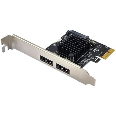 Saudism PCI-E X1 to Dual Port Power ESATA + USB Expansion Card USB 2.0 9pin 15pin Adapt Saudism PCI-E X1 to Dual Port Power ESATA + USB Expansion Card USB 2.0 9pin 15pin Adapt