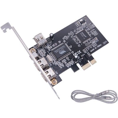 Saudism PCI-E to 1394A Card, PCI-E 1.0 X1 to IEEE 1394A 4-Port FireWire Card, Support 14 Saudism PCI-E to 1394A Card, PCI-E 1.0 X1 to IEEE 1394A 4-Port FireWire Card, Support 14