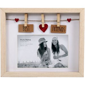 Carousel Clothes Line Wooden Box Frame With Pegs For 6 X 4 Photo - Best Friends Carousel Clothes Line Wooden Box Frame With Pegs For 6 X 4 Photo - Best Friends