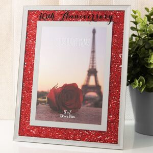 Celebrations Crystal Border Frame 5' x 7' - 40th Anniversary - WG91440 Celebrations Crystal Border Frame 5' x 7' - 40th Anniversary - WG91440