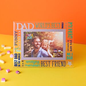 WIDDOP and Co. 6" x 4" Cheerful Glass Photo Frame - Dad WIDDOP and Co. 6" x 4" Cheerful Glass Photo Frame - Dad