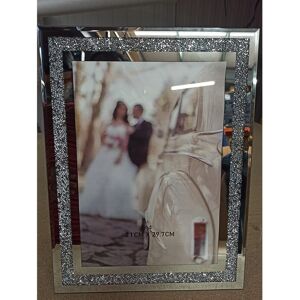 Biznest (A4) Crushed crystals photo frame silver mirrored Biznest (A4) Crushed crystals photo frame silver mirrored